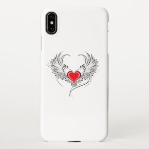 Funda Para iPhone XS Max Corazón de Ángel Rojo con alas