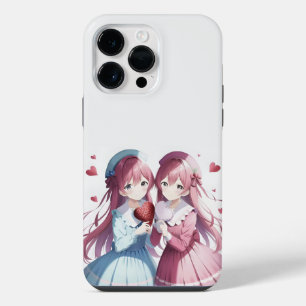 Funda Para iPhone 14 Pro Max corazón de anime El día de San Valentín