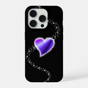 Corazón de Arcoíris Púrpura con Estrellas sobre ne