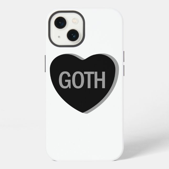 Funda Para iPhone Corazón de Caramelo - Goth (Reverso )