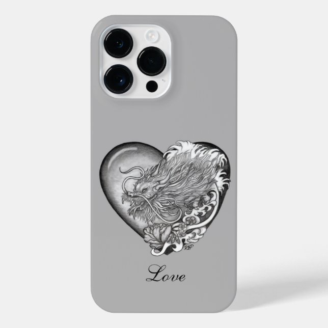 Funda Para iPhone Corazón de Dragón (Reverso)