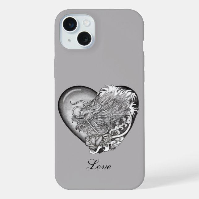 Funda Para iPhone Corazón de Dragón (Reverso )