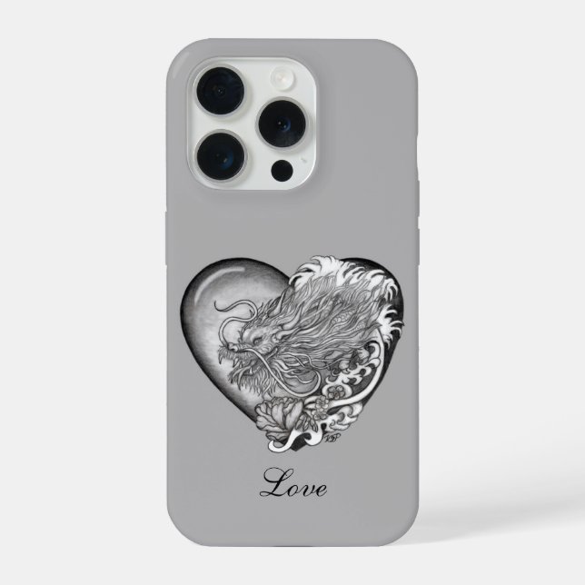 Funda Para iPhone Corazón de Dragón (Reverso )