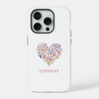 Corazón de Flor Silvestre Personalizado