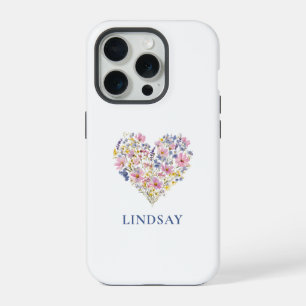 Corazón de Flor Silvestre Personalizado