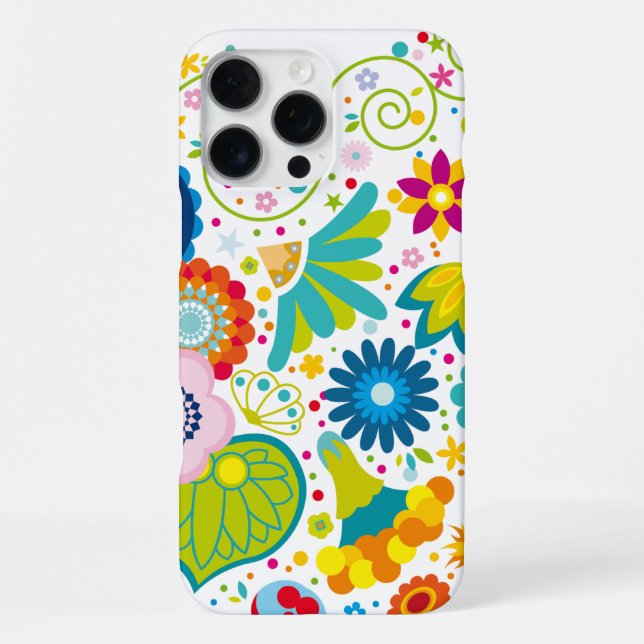 Funda Para iPhone Corazón de flores (Reverso )