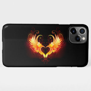 Funda Para iPhone 11Pro Max Corazón de Fuego Ángel con Alas