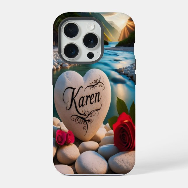 Funda Para iPhone Corazón de Karen junto al río (Reverso )