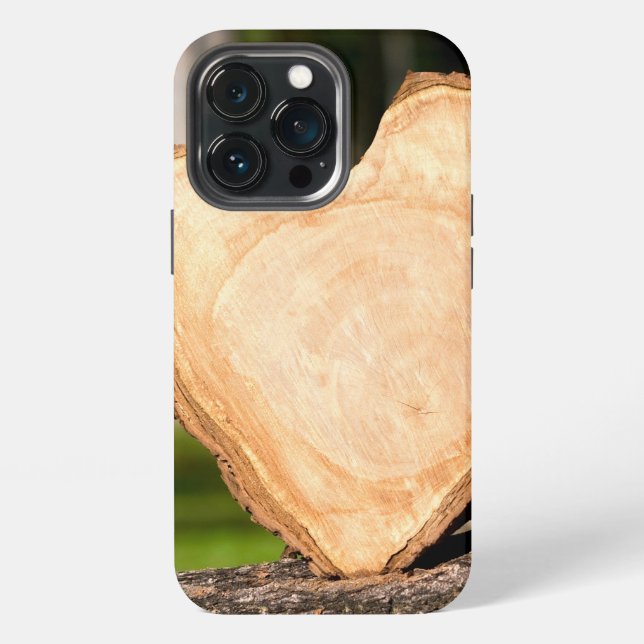 Funda Para iPhone corazón de madera (Reverso )