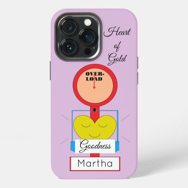 Funda Para iPhone Corazón de oro (Reverso )