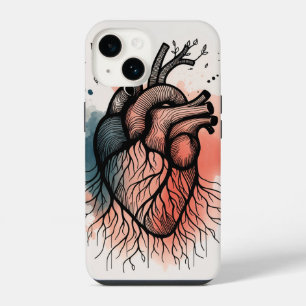 Funda Para iPhone 14 Corazón de raíz de árbol - Lluvia de arte