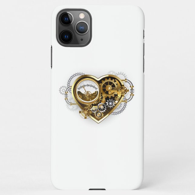 Funda Para iPhone Corazón de vapor con un manómetro (Reverso)