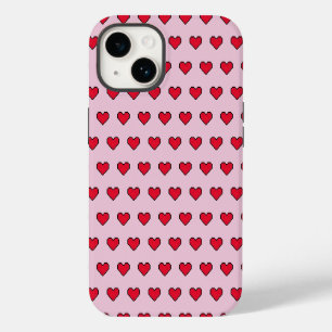 Funda Para iPhone 14 Corazón en forma de pixel adorable