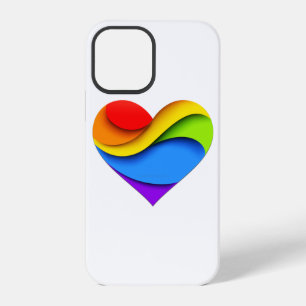 Funda Para iPhone 12 Pro Corazón en forma de SlipperyJoe en capas de arcoír