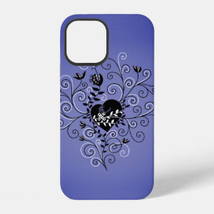 Funda Para iPhone 12 Corazón gótico con Band-Aid púrpura
