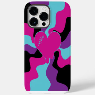 Funda Para iPhone 14 Pro Max Corazón que se derrite - Rosa, Morado, Azul y Negr