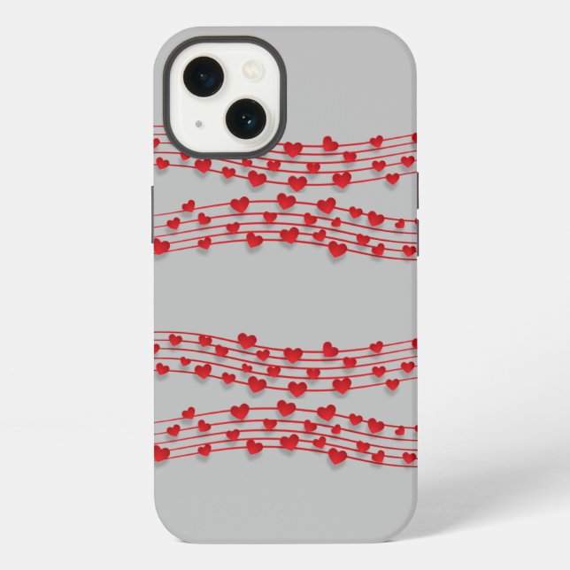 Funda Para iPhone Corazón rojo (Reverso )