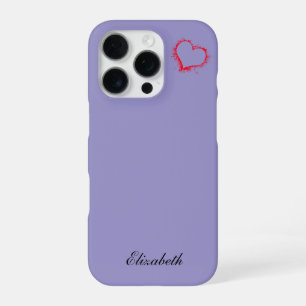 Funda Para iPhone 16 Pro corazón rojo forma colorido fondo personalizado