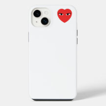 Corazón rojo pequeño con ojos en blanco
