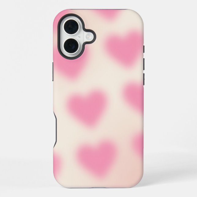 Funda Para iPhone Corazón rosa degradado (Reverso )