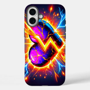 Funda Para iPhone 16 Plus Corazón Roto Electric Lightning Split