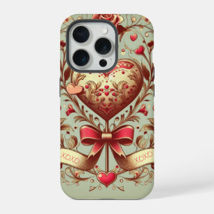 Corazón vintage día de San Valentín xoxo