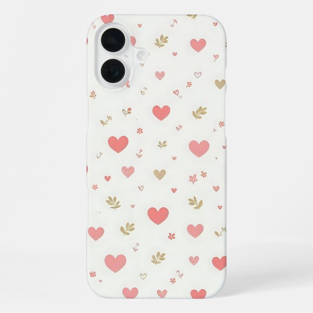 Funda Para iPhone corazones  (Reverso )