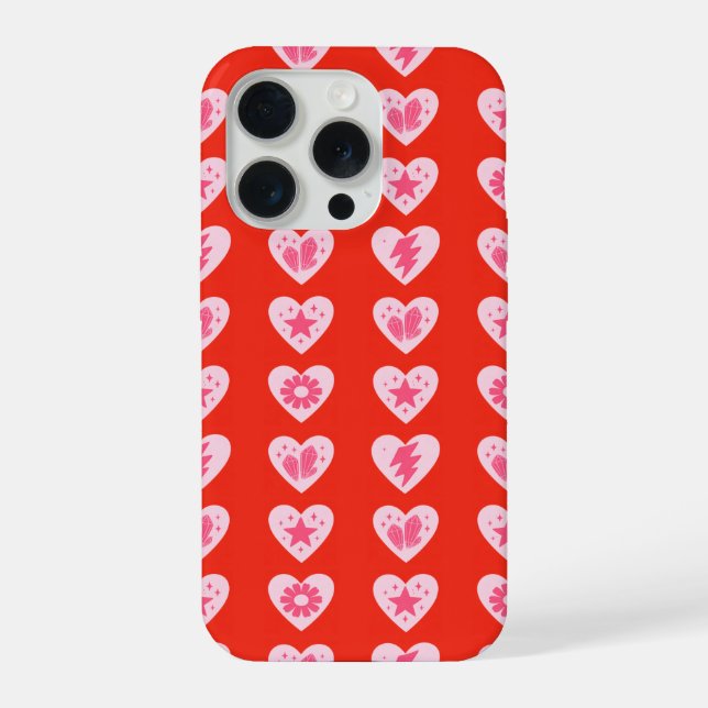 Funda Para iPhone Corazones (Reverso )