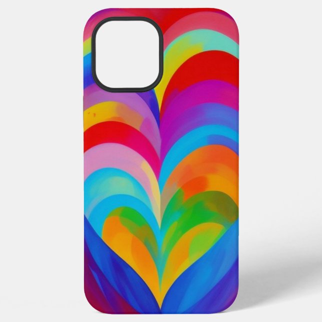 Funda Para iPhone Corazones abstractos increíbles (Reverso )