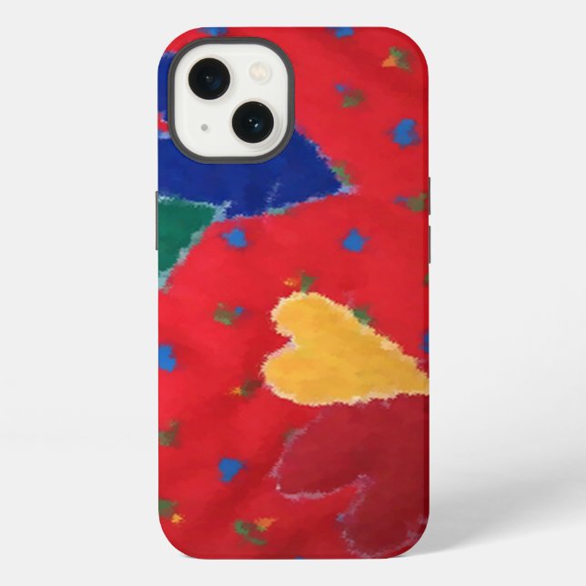 Funda Para iPhone Corazones Acolchados (Reverso )