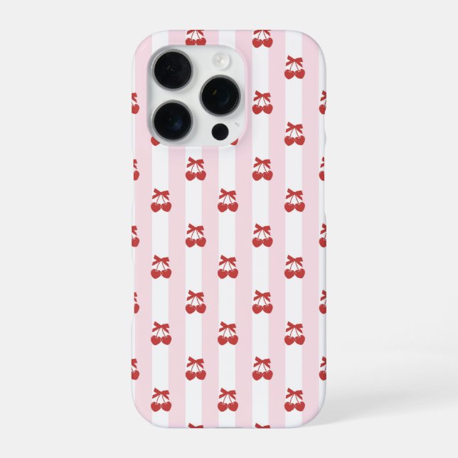 Funda Para iPhone Corazones de Cereza (Reverso)
