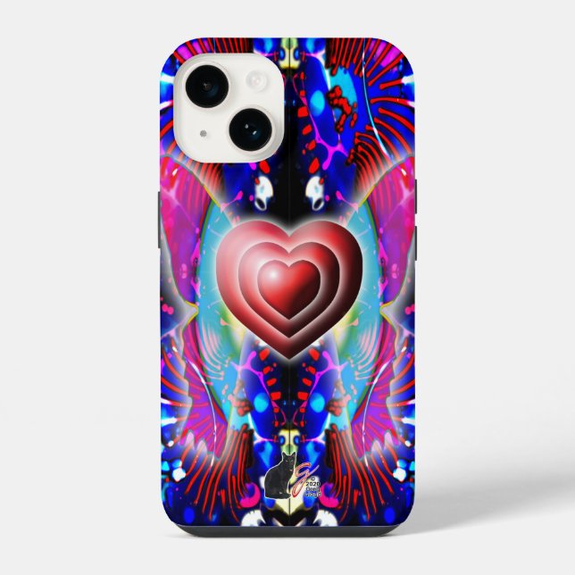 Funda Para iPhone Corazones de Glys (Reverso )
