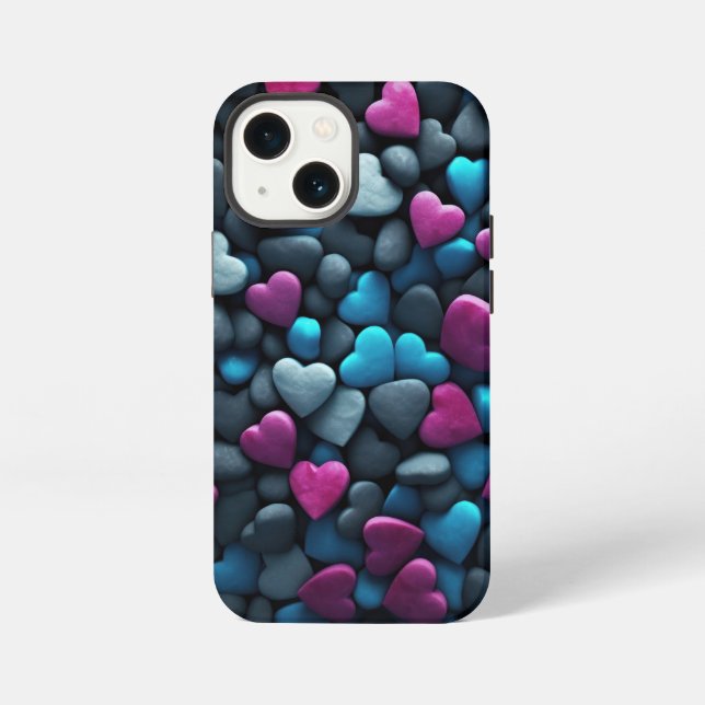 Funda Para iPhone Corazones de guijarros (Reverso )