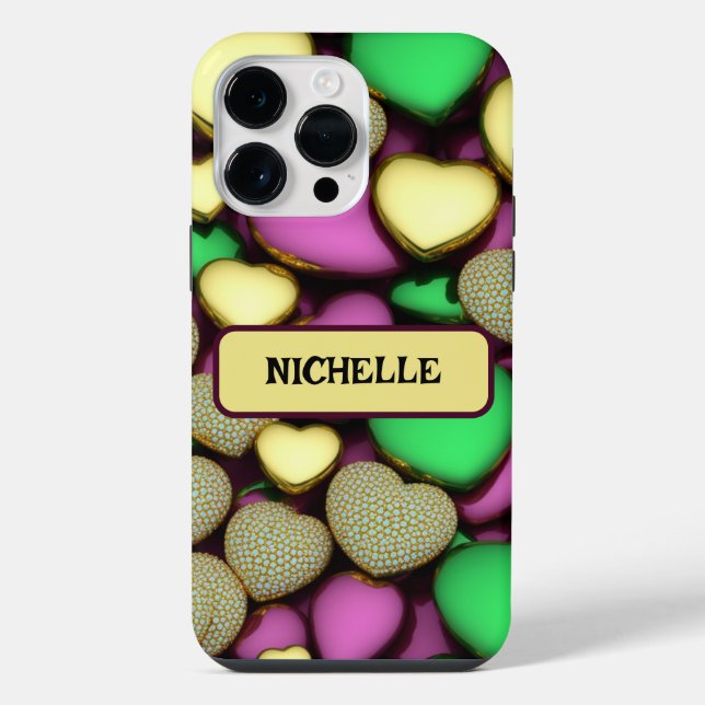 Funda Para iPhone Corazones de Oro de Karat (Reverso )