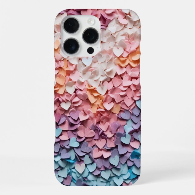 Funda Para iPhone Corazones de Papel (Reverso )