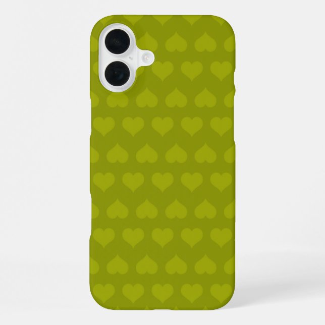 Funda Para iPhone Corazones de Verde (Reverso )