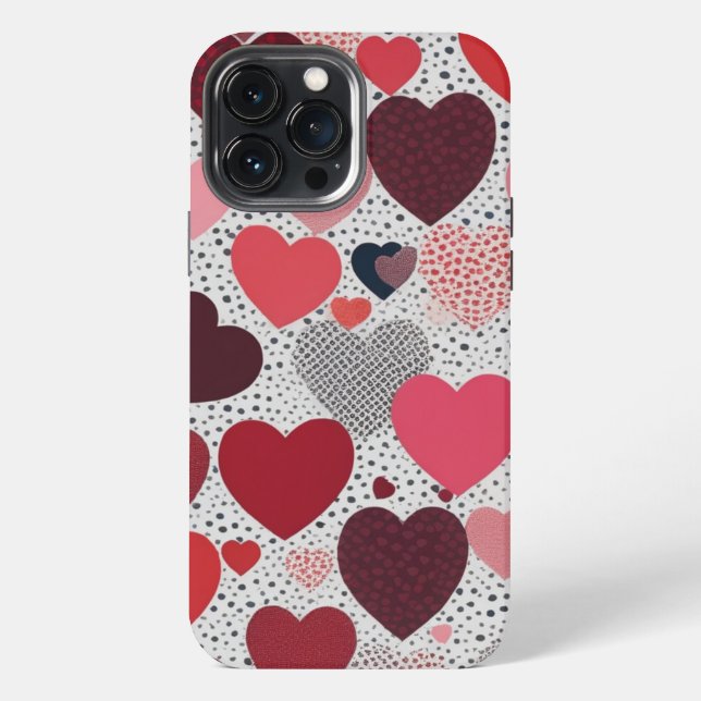 Funda Para iPhone Corazones Dulces (Reverso )