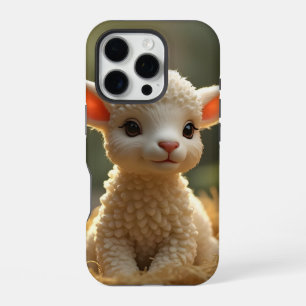 FUNDA PARA iPhone 16 PRO CORDERO PEQUEÑO Y BONITO EN EL PESEBRE