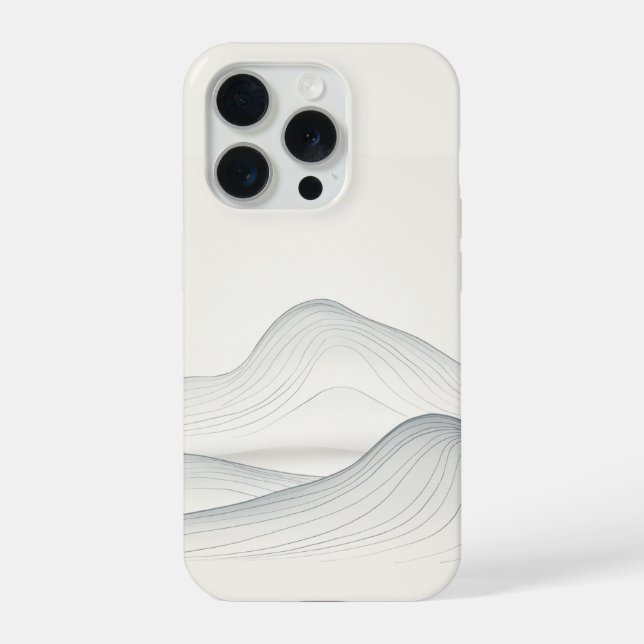 Funda Para iPhone Cordillera Fluyente Línea Continua (Reverso )