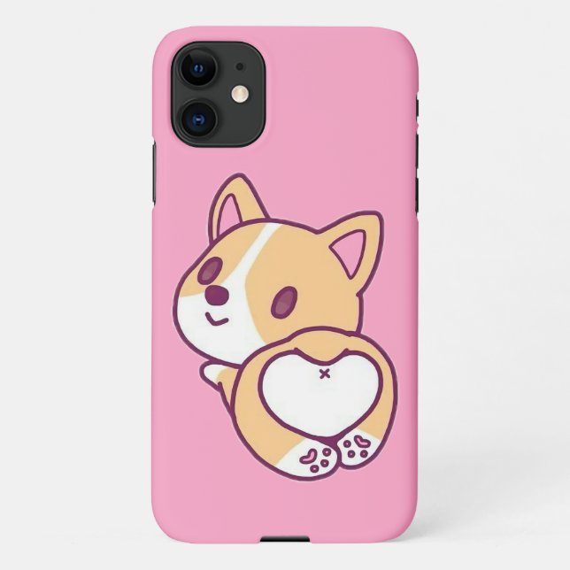 Funda Para iPhone Corgi Corgi Puppy Love (Reverso)