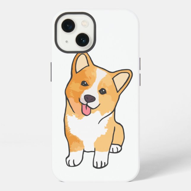 Funda Para iPhone Corgi Divertido (Reverso )