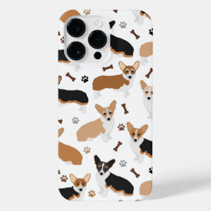 Funda Para iPhone 14 Pro Max Corgi Perro Paws and Bones iPhone 14 Pro Max Funda