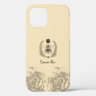 Funda Para iPhone 12 Corona de Laurel de Abeja Reina Real Floral Vintag