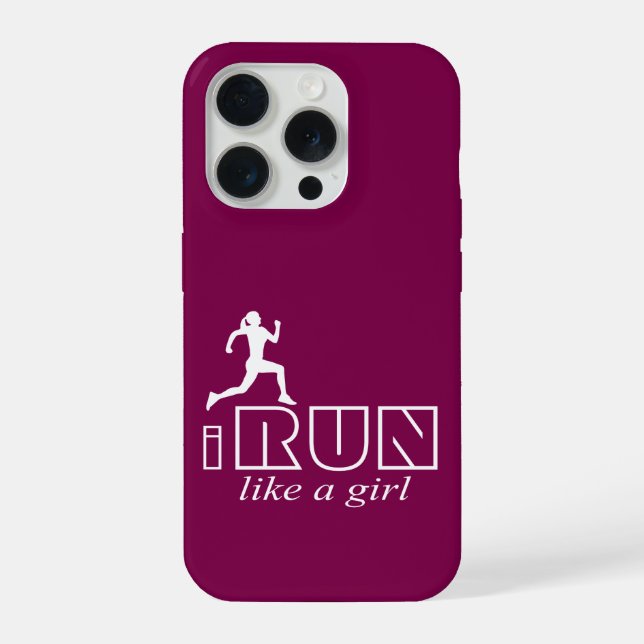 Funda Para iPhone Corro como una niña (Reverso )