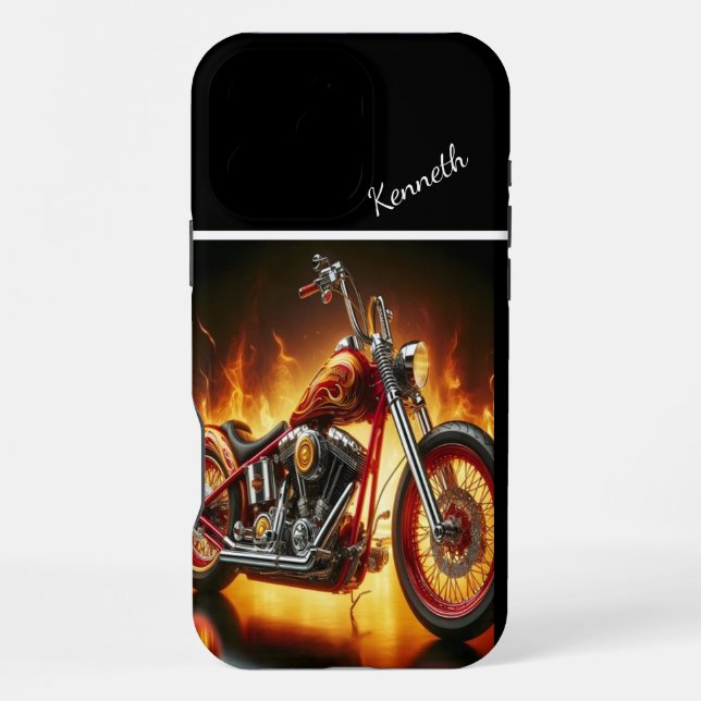 Funda Para iPhone Cortadora Pintada a la Llama (Reverso )