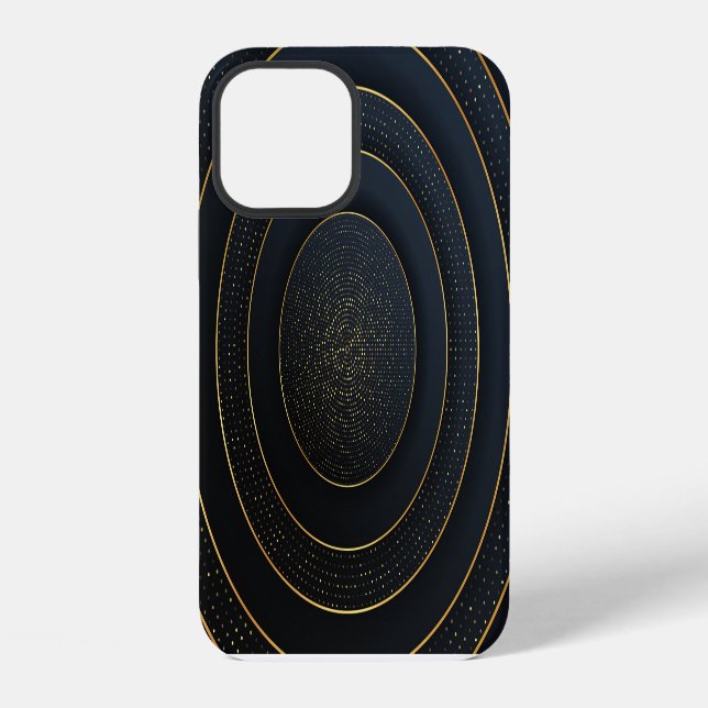 Funda Para iPhone Corte de papel de lujo: gradiente dorado. (Reverso )