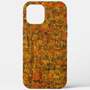 Funda Para iPhone 12 Pro Max Corteza de árbol virtual, con tonos de coral vivos