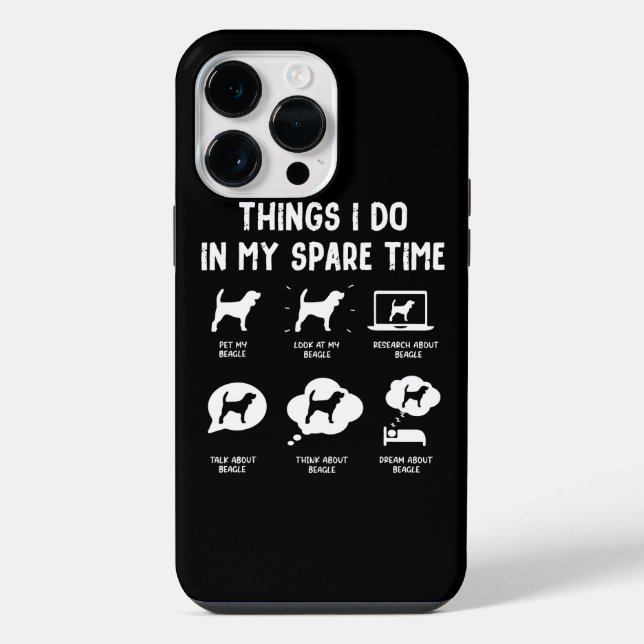 Funda Para iPhone Cosas de Beagle en su tiempo libre/ Beagle diverti (Reverso )