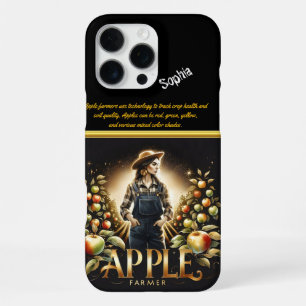 Funda Para iPhone 16 Pro Max Cosechando manzanas al atardecer en un huerto sere
