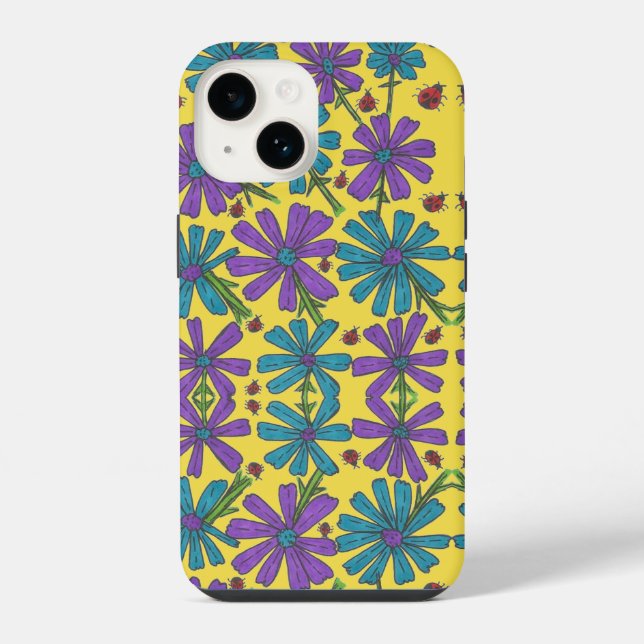 Funda Para iPhone Cosmos y mariquitas (Reverso )